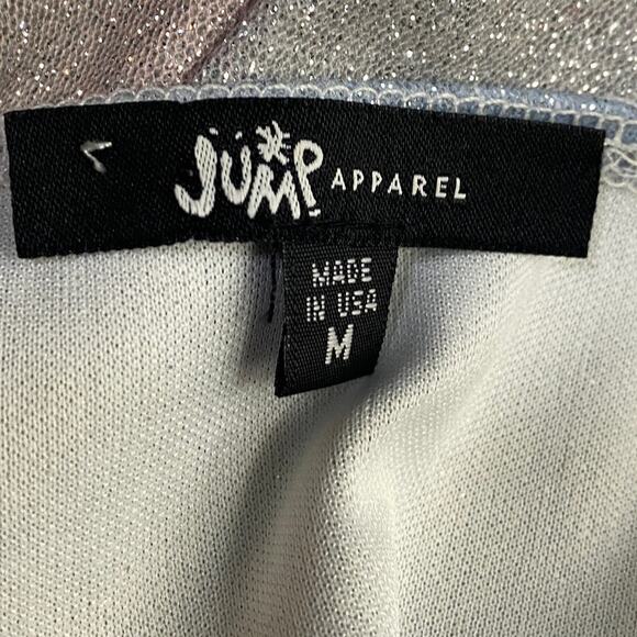 Vintage 90s Y2k Sparkle Mini Dress Glitter Ombre Stripe Silver Pink Blue Small - Picture 7 of 9